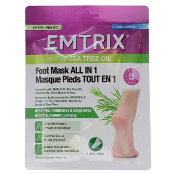 Emtrix Ganzkörperfußmaske - Beutel mit 1 Paar