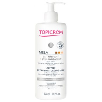 Mela Milch aufhellend ultra-hydratierend Topicrem - Pumpflasche 500ml