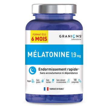 Melatonin 1,9 mg schnelle Einschlafhilfe Granions - Dose mit 180 Tabletten