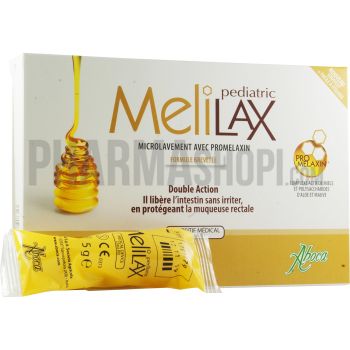 Melilax pädiatrisches Mikrolavement mit Promelaxin Aboca - Packung mit 6 Klistieren