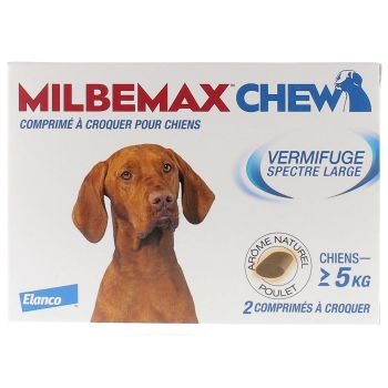 Milbemax Kautabletten Entwurmungsmittel für Hunde 5kg + - 2 Kautabletten