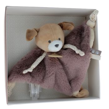 Mini Kuschelhund Doudou und compagnie - Box mit einem 20 cm großen Kuscheltier