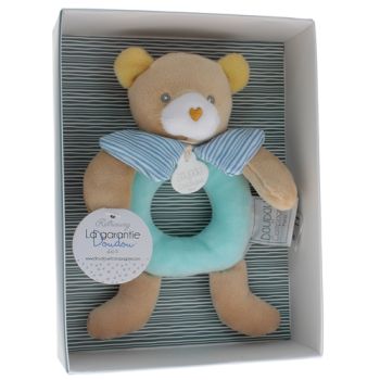 Mini Kuscheltier Bär Rassel Doudou und compagnie - Box mit einem 20 cm großen Kuscheltier