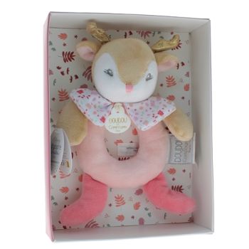 Mini Rassel Rentier Doudou und Company - Box mit 20 cm Doudou