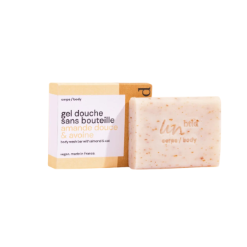 Mini-Duschgel ohne Flasche Mandel & Hafer Unbottled - Stück von 35g