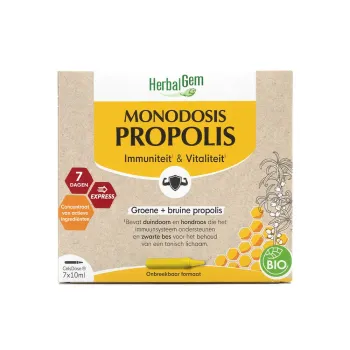 Monodosen von Propolis Herbalgem - Schachtel mit 7x10ml