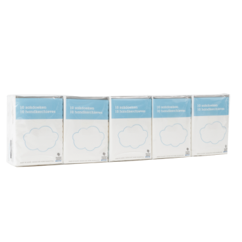 Taschentücher Marke Grün - 10 Packungen mit 10 Taschentüchern
