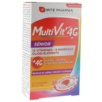MultiVit' 4G Senior Forté Pharma - Packung mit 30 zweischichtigen Tabletten