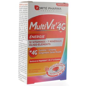 MultiVit' 4G Energie Forté Pharma - Packung mit 30 doppelschichtigen Tabletten