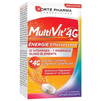 MultiVit 4G Energie Brausetabletten Forté Pharma - Packung mit 30 Tabletten