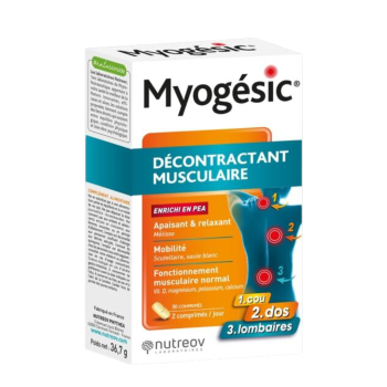 Myogésic Muskelentspannungsmittel Nutreov - Packung mit 30 Tabletten