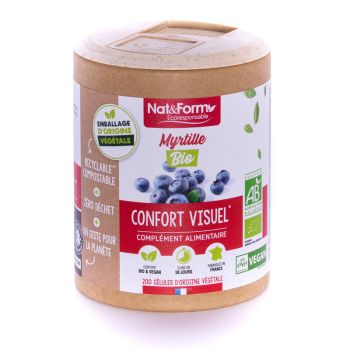 Bio-Blaubeere Ecoresponsable Nat&Form - Dose mit 200 Kapseln