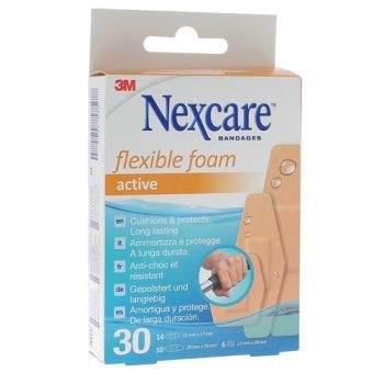 Flexible Foam Pflaster Nexcare 3M - Packung mit 30 Pflastern