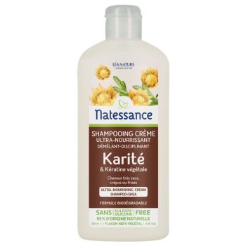 Natessance Ultra-n&auml;hrendes Shea-Creme-Shampoo L&eacute;a Nature - 250 ml Flasche
