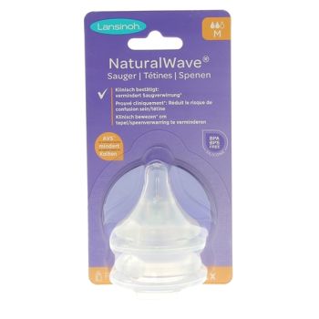 Natural Wave Sauger mittlerer Fluss Lansinoh - 2er Pack Sauger