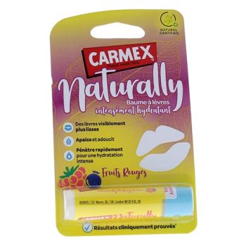Natürlich Carmex Lippenbalsam Intensiv feuchtigkeitsspendend Rote Früchte - 4g Stick