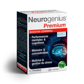 Neurogenius Premium Gehirnbooster 3C Pharma - Packung mit 60 Tabletten