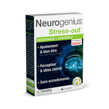 Neurogenius Stress-Out Widerstand & Kontrolle 3C Pharma - Packung mit 30 Kapseln