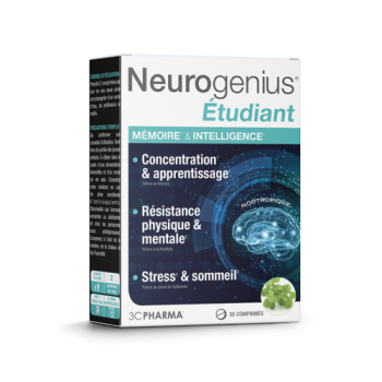 Neurogenius Student Gedächtnis und Intelligenz 3C Pharma - Packung mit 30 Tabletten