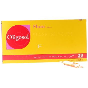 Oligosol Fluor trinkbare L&ouml;sung Ampulle 2ml - Schachtel mit 28 Ampullen