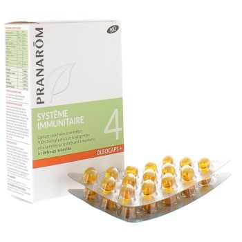 Oleocaps+ 4 Immunsystem bio Pranarôm - Packung mit 30 Kapseln