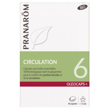Oléocaps+ 6 Bio-Zirkulation Pranarôm - Schachtel mit 30 Kapseln
