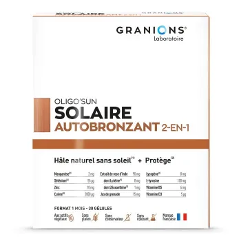 Oligo'sun Sonnenbräuner 2-in-1 Granions - Packung mit 30 Kapseln
