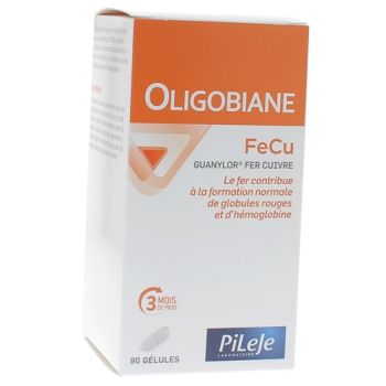 Oligobiane FeCu Eisen Kupfer PileJe - Packung mit 90 Kapseln