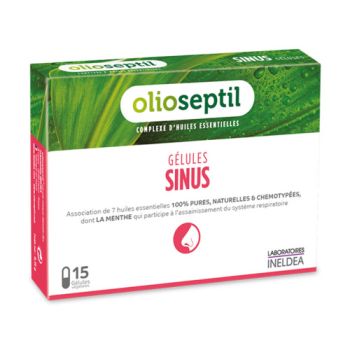 Olioseptil Sinus Komplex aus ätherischen Ölen - Packung mit 15 pflanzlichen Kapseln