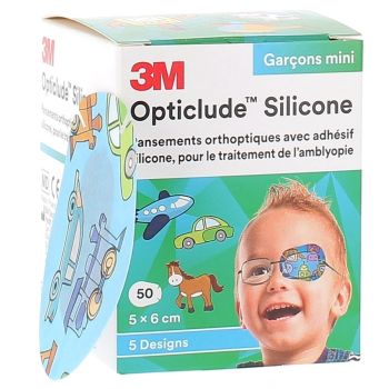 Opticlude Orthopädische Pflaster 5x6 cm Jungen mini 3M - Schachtel mit 50 Pflastern