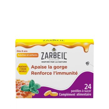 Hals- und Immunit&auml;tspastillen Zarbeil - Packung mit 24 Pastillen