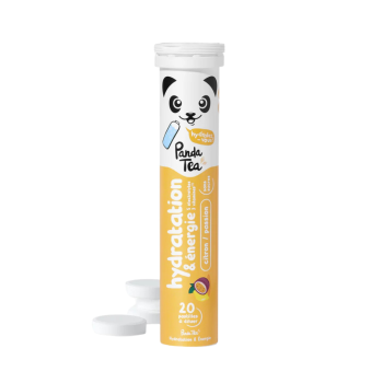 Hydratations- und Energie-Tabletten mit Passionsfrucht-Zitronengeschmack Panda Tea - 20 Brausetabletten