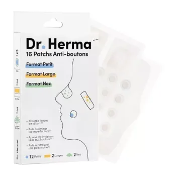 Kleine, breite Anti-Pickel-Patches und Nasen-Patches von Dr. Herma - Packung mit 16 Patches
