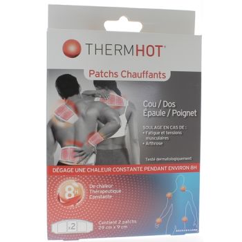 ThermHot Wärmepflaster für Hals/Rücken/Schulter/Handgelenk Therapearl - Packung mit 2 Pflastern von 29 x 9 cm