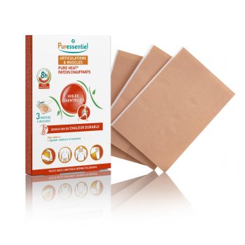 Puressentiel Wärme-Pflaster für Gelenke - Packung mit 3 zuschneidbaren Pflastern