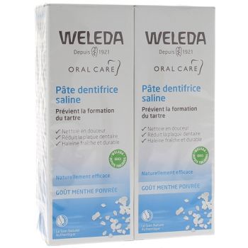 Weleda Salzwasser-Zahnpasta - 2er-Pack mit 75 ml Tuben