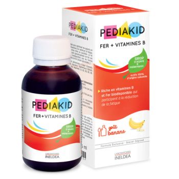 Pediakid Eisen + Vitamin B Geschmack Banane - Flasche mit 125 ml