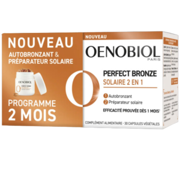 Perfektes Sonnenbräunungs-Set 2in1 Oenobiol - 2er-Pack mit 30 Kapseln