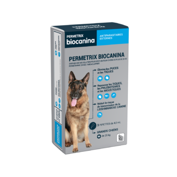 Permetrix L&ouml;sung f&uuml;r Spot-On gro&szlig;e Hunde Biocanina - Packung mit 3 Pipetten zu 0,4 ml
