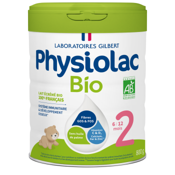 Bio-Milch 2. Alter 6 bis 12 Monate Physiolac - Dose mit 800 g