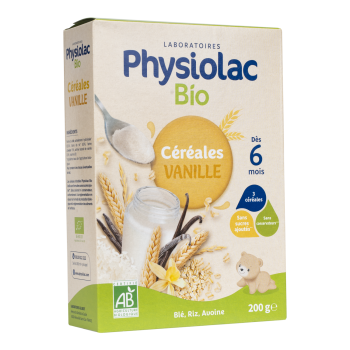 Physiolac Bio Vanille-Cerealien ab 6 Monaten Gilbert - 200 g Packung
