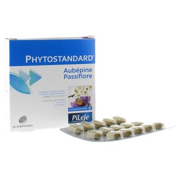 Phytostandard Weißdorn und Passionsblume Pileje - Packung mit 30 Tabletten