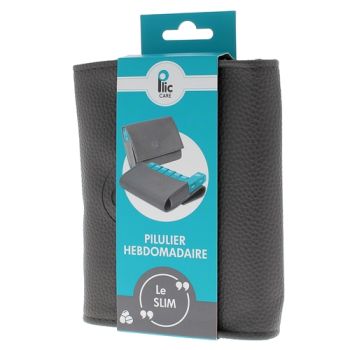 Wöchentlicher Pillenbehälter Slim Kunstleder Plic Care - ein Pillenbehälter