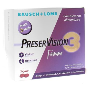 PreserVision 3 Frau Bausch & Lomb - Packung mit 180 Kapseln