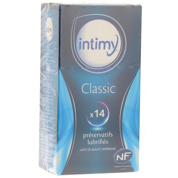 Gleitende Kondome Classic Intimy - Packung mit 14 Kondomen