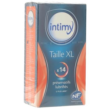 Gleitende Kondome Größe XL Intimy - Schachtel mit 14 Kondomen