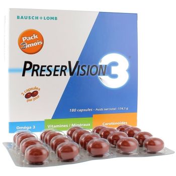 Preservision 3 Nahrungserg&auml;nzungsmittel f&uuml;r die Augen Bausch Lomb - Packung mit 180 Kapseln