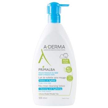 Primalba Reinigungsmilch ohne Abspülen Aderma - Pumpflasche 500 ml