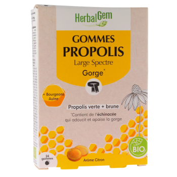 Bio Propolis Breitband HerbalGem - Box mit 24 Gummis