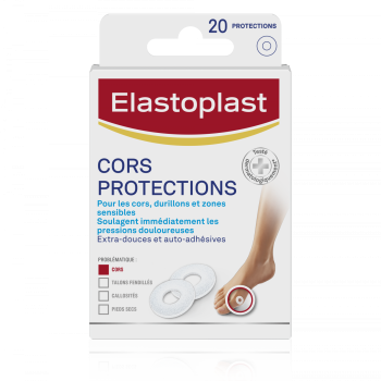 Beruhigende Schutzpolster für Hühneraugen Elastoplast Fußexperte - Packung mit 20 Schutzpolstern